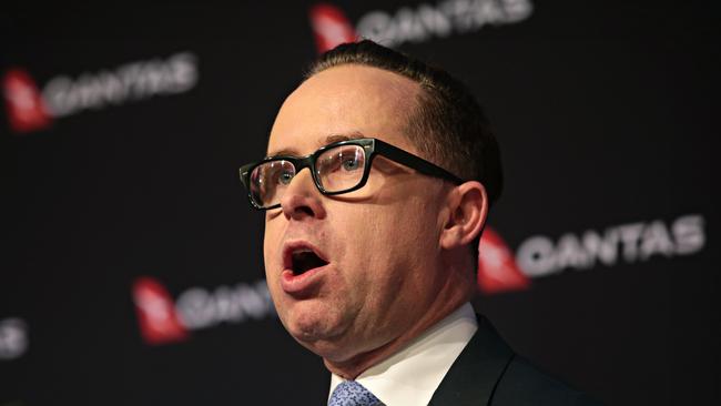 Qantas CEO Alan Joyce. The airline has raised more than $1bn against seven of its near new Boeing 787-9s to help tide it through the coronavirus crisis. Picture: Adam Yip