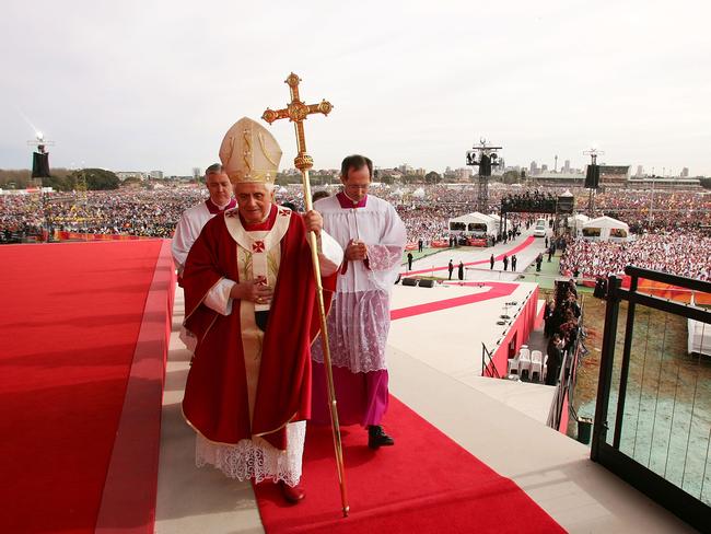 Benedict during World Youth Day in Sydney in 2008.