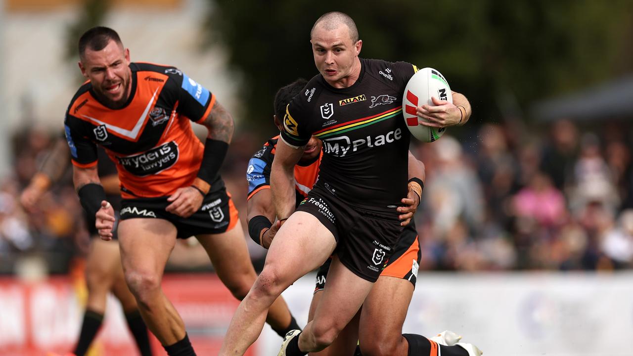 Dylan Edwards had another blinder for Penrith, but came off the field late with a leg injury. Picture: Getty Images