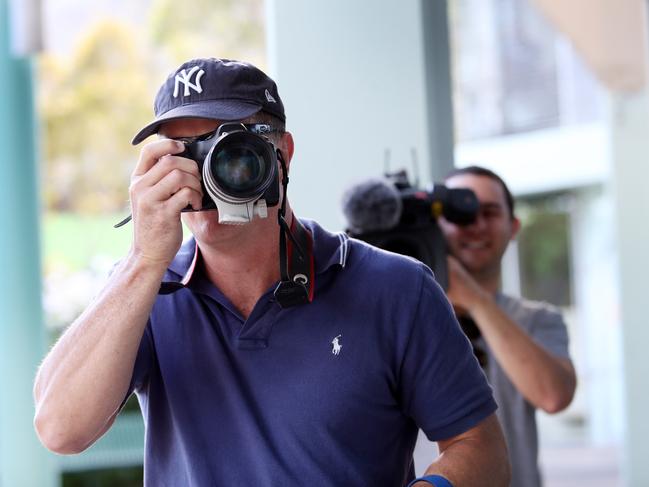 Monteiro has had a colourful relationship with the media outside court where he turned up to one appearance with a camera and started taking pictures of other camera operators. (AAP Image/Sue Graham)