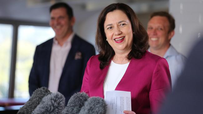 Annastacia Palaszczuk at The Paddo Tavern in Paddington, Brisbane on Friday Picture: NCA NewsWire / David Kapernick