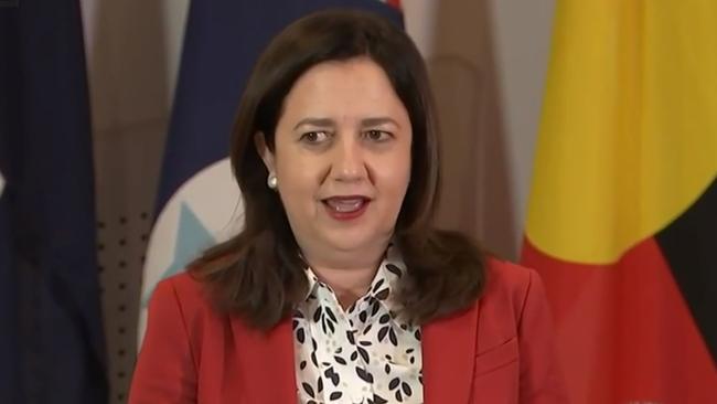 Premier Annastacia Palaszczuk has announced a slew of eased restrictions for the Sunshine state. Picture: ABC via NCA NewsWire