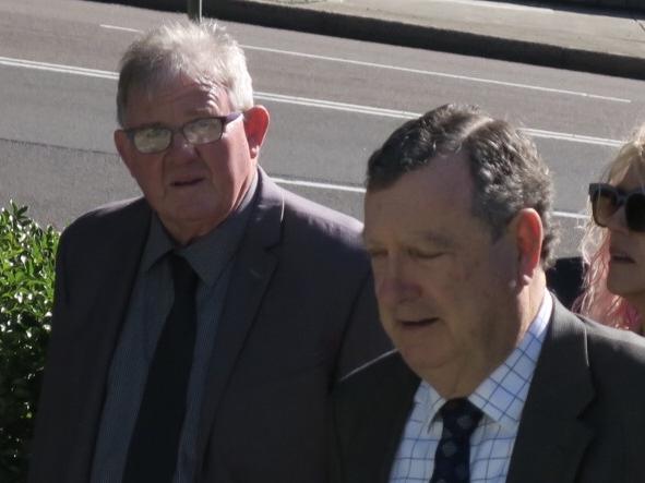 Gary Dreyer (left) arrives at Gosford Court during a previous appearance. Picture: NewsLocal