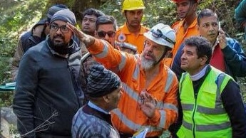 Australian Professor Arnold Dix, who is heading up the efforts to rescue 41 workers trapped in a collapsed tunnel in Northern India. Pics courtesy of Arnold Dix