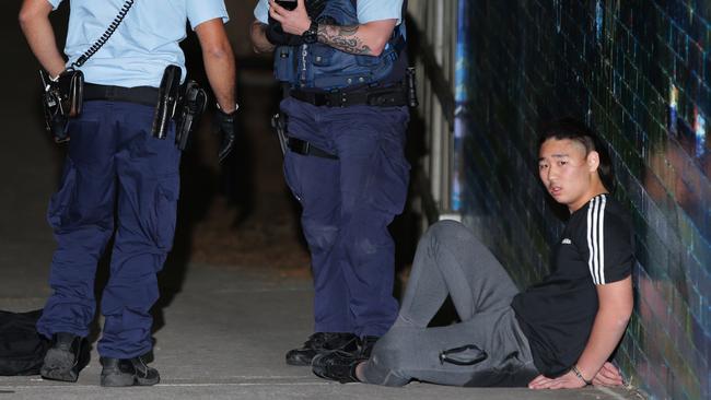 Gunyon Lee was taken to Bankstown Police Station after his arrest. Picture: Bill Hearne