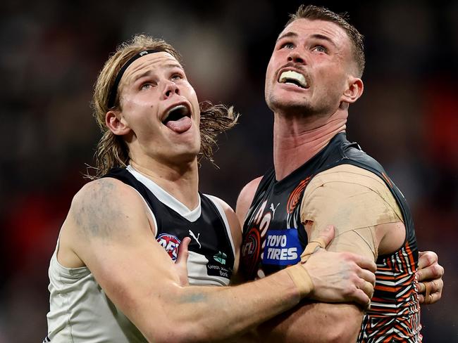 Physicality and pressure will be the Giants’ focus in the back half of the year. Picture: Brendon Thorne/AFL Photos/via Getty Images