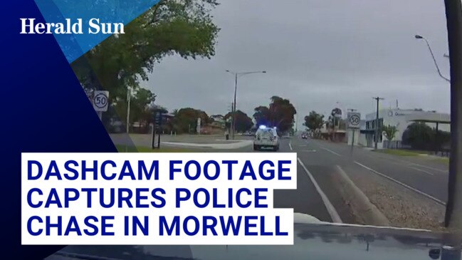 Dashcam footage captures police chase in Morwell