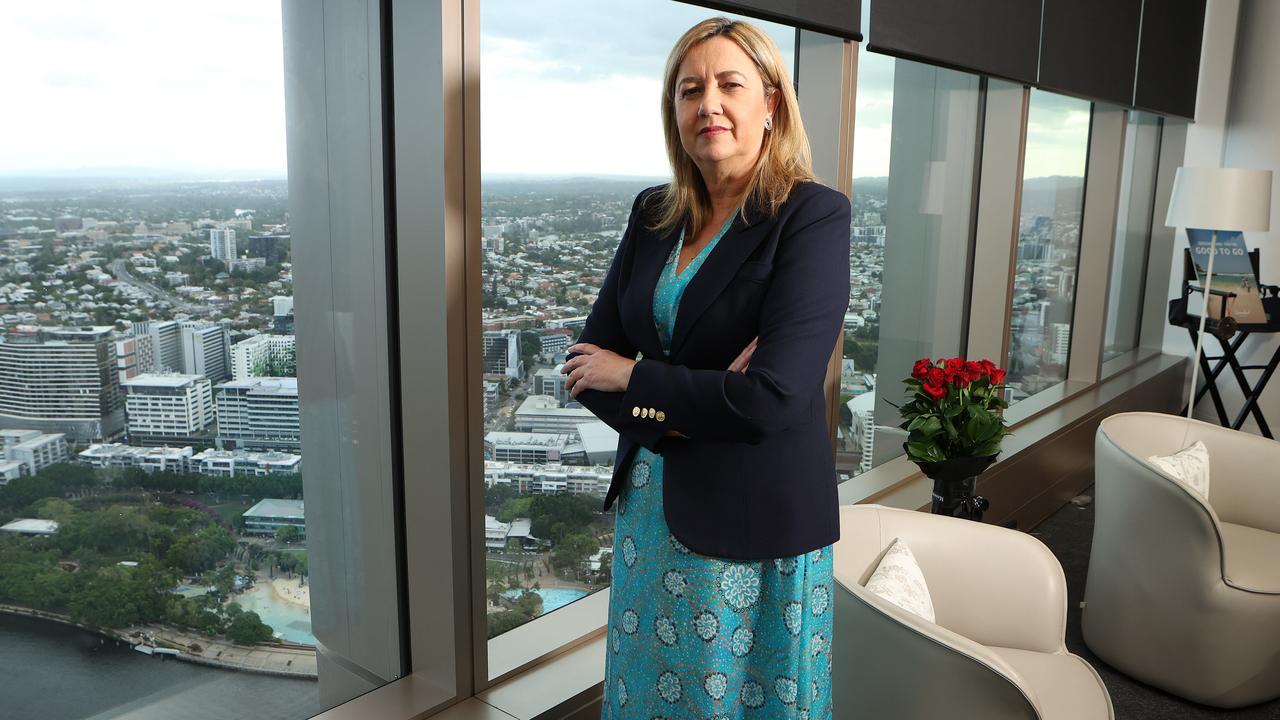 Premier Annastacia Palaszczuk in her office at 1 William Street, Brisbane. Picture: Liam Kidston