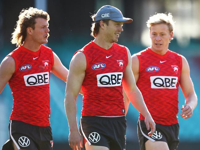 A lean Callum Mills looks all set for his long-awaited AFL return. Picture: Brett Costello