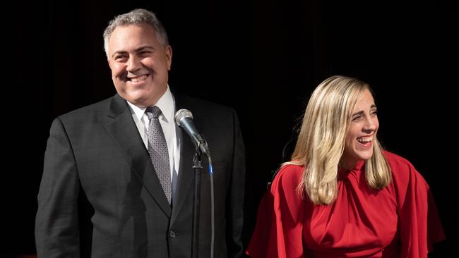 Joe Hockey and wife Melissa Babbage. Picture: Nick Klein