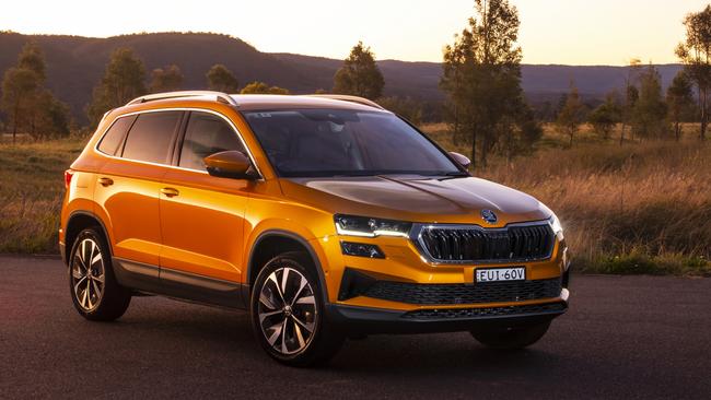 The Skoda’s familiar angular grille remains but there are some changes beneath the metal. Picture: Supplied.