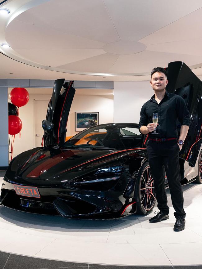 Vu Huynh’s McLaren gift with the number plate CHEETA.