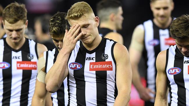 Adam Treloar has suffered a big setback. Picture: AAP