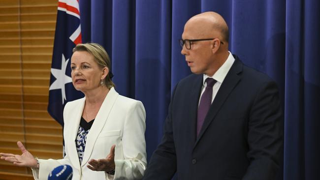Sussan Ley says the leader and deputy leader roles will be open for election following the defeat of Peter Dutton. Picture: NewsWire / Martin Ollman