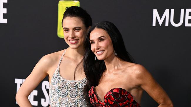 Margaret Qualley and Demi Moore battle it out in The Substance, which has scored a glowing 90% rating on RT. Photo: Jon Kopaloff/Getty Images.