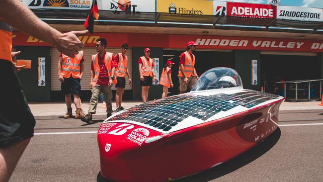 Western Sydney University's solar car that was built in house.