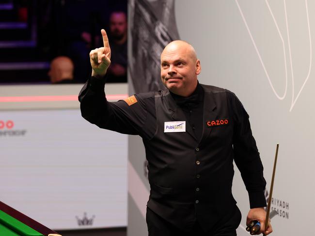 Stuart Bingham hit the incredibly rare shot. Picture: Getty Images