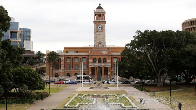 Newcastle City Hall looking down Civic Park. Picture: Peter Lorimer