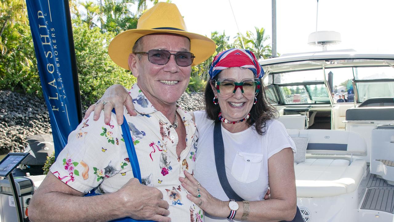 Jay El Gato and Tania Darveniza at the Sanctuary Cove Boat Show. Picture: Glenn Campbell