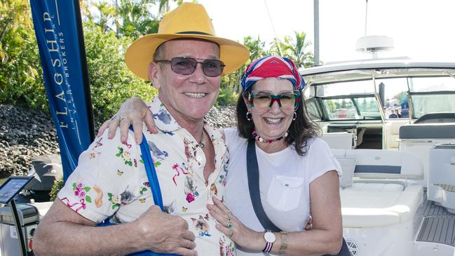Jay El Gato and Tania Darveniza at the Sanctuary Cove Boat Show. Picture: Glenn Campbell