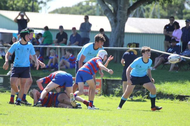 Ballymore Cup rugby action at the Albany Creek Brumbies Junior Rugby Union Club on Friday, April 12, 2024.