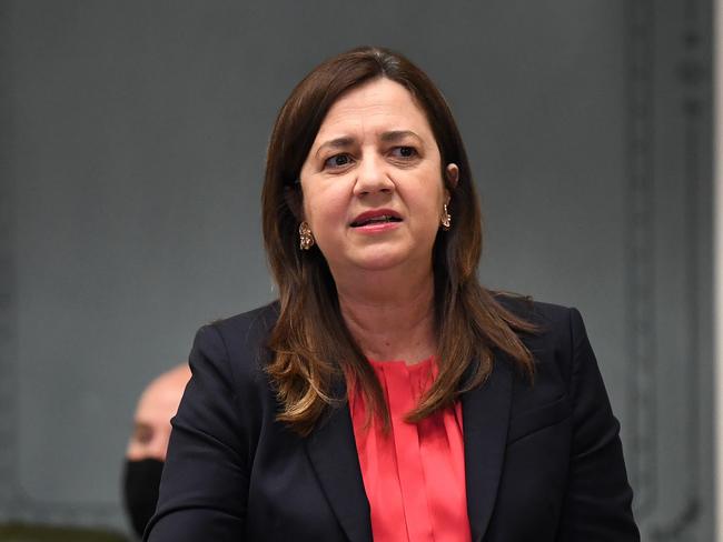 Annastacia Palaszczuk is flying solo on the state’s Covid recovery. Picture: NCA NewsWire / Dan Peled.