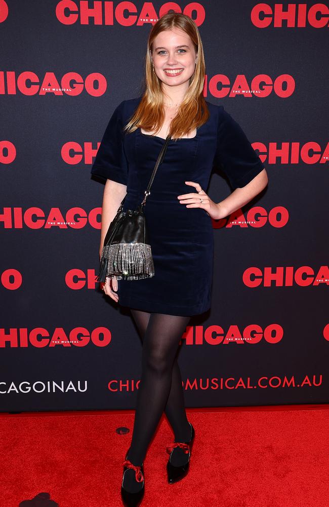The new Cady Heron - Angourie Rice - opted for the old faithful LBD for the opening night of Chicago at Her Majesty’s Theatre in Melbourne. Picture: Graham Denholm/Getty Images
