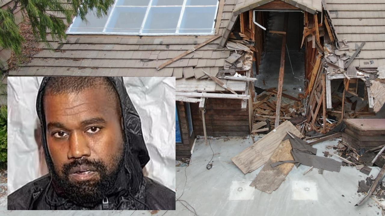 Kanye West and his ruined house.