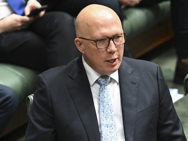 CANBERRA, Australia - NewsWire Photos - September 12, 2024: Leader of the Opposition Peter Dutton during Question Time at Parliament House in Canberra. Picture: NewsWire / Martin Ollman