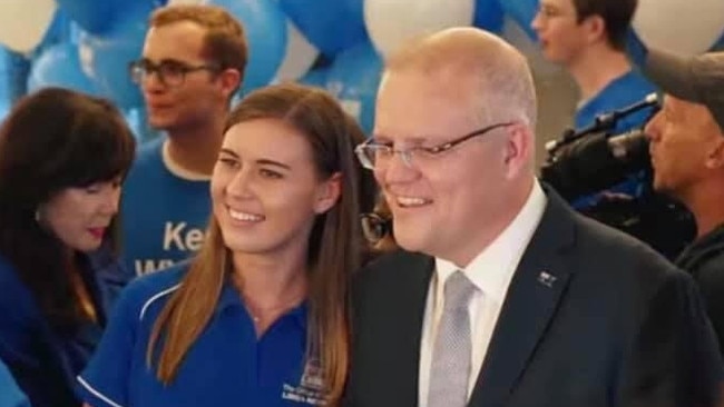 Brittany Higgins and Scott Morrison.