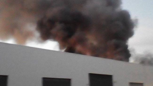 Images of a fire at a Biggera Waters factory: Picture: Facebook user Lion Tamer