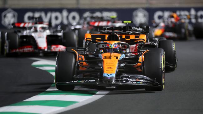 Oscar Piastri managed to beat his teammate in just his second F1 race. (Photo by Peter Fox/Getty Images)