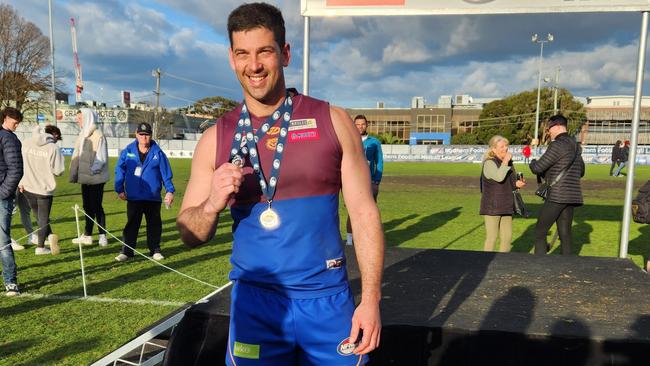 Best on ground medallist Tim Martin. Picture: Ben Higgins