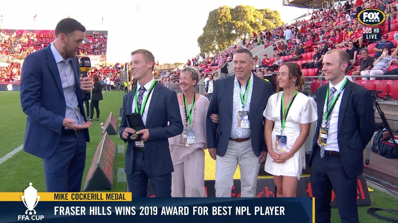 Fraser Hills (2L) awarded the 2019 Mike Cockerill Medal.