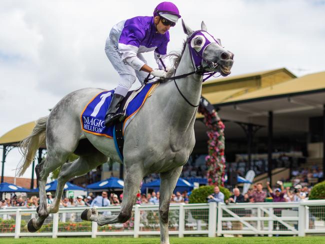 The Candy Man takes out the Magic Millions Shoot Out. Picture: AAP