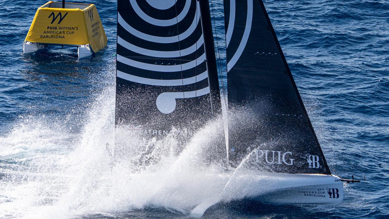 The regatta is being contests in F40 foiling boats in Barcelona. Picture: Supplied.