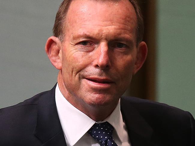 Tony Abbott after Question Time in the House of Representatives Chamber, Parliament House in Canberra. Picture Kym Smith
