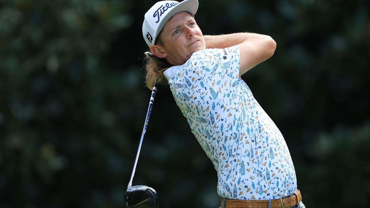 Cameron Smith of Australia plays his shot from the 17th tee during the second round of the TOUR Championship at East Lake Golf Club