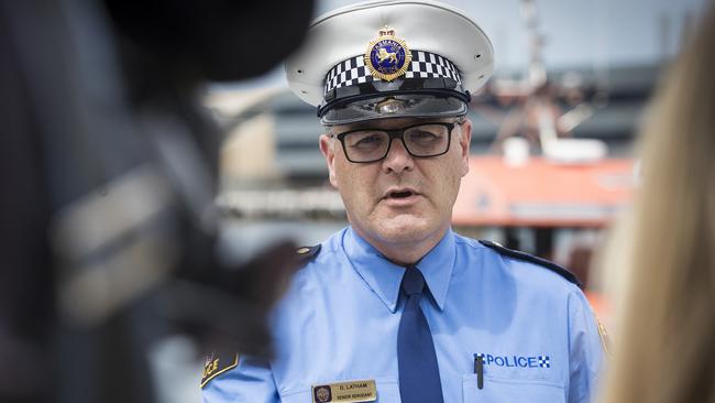 Tasmania Police Senior Sergeant Darren Latham. Picture: LUKE BOWDEN