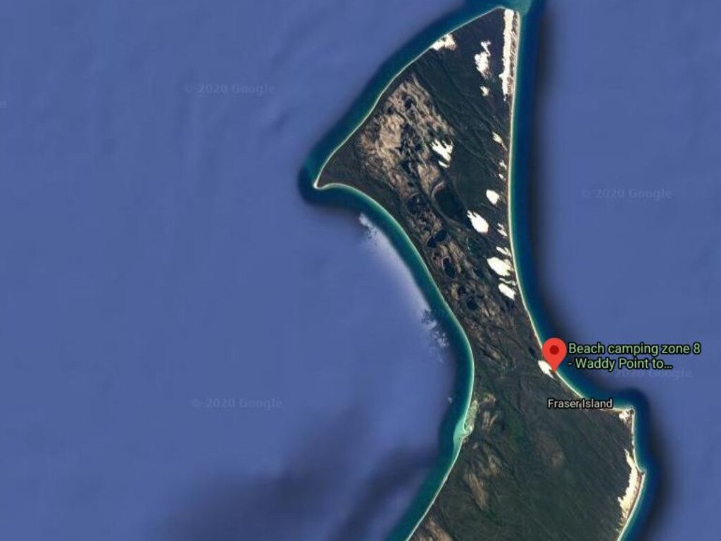 Police allege the fire originally started within the Duling Camp Zone of Eastern Beach, north of Orange Creek on the northeast side of the island. Photo: Google