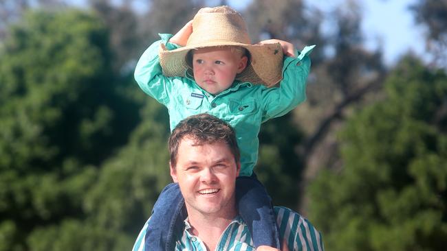 James Paterson and son Will. Picture: Yuri Kouzmin