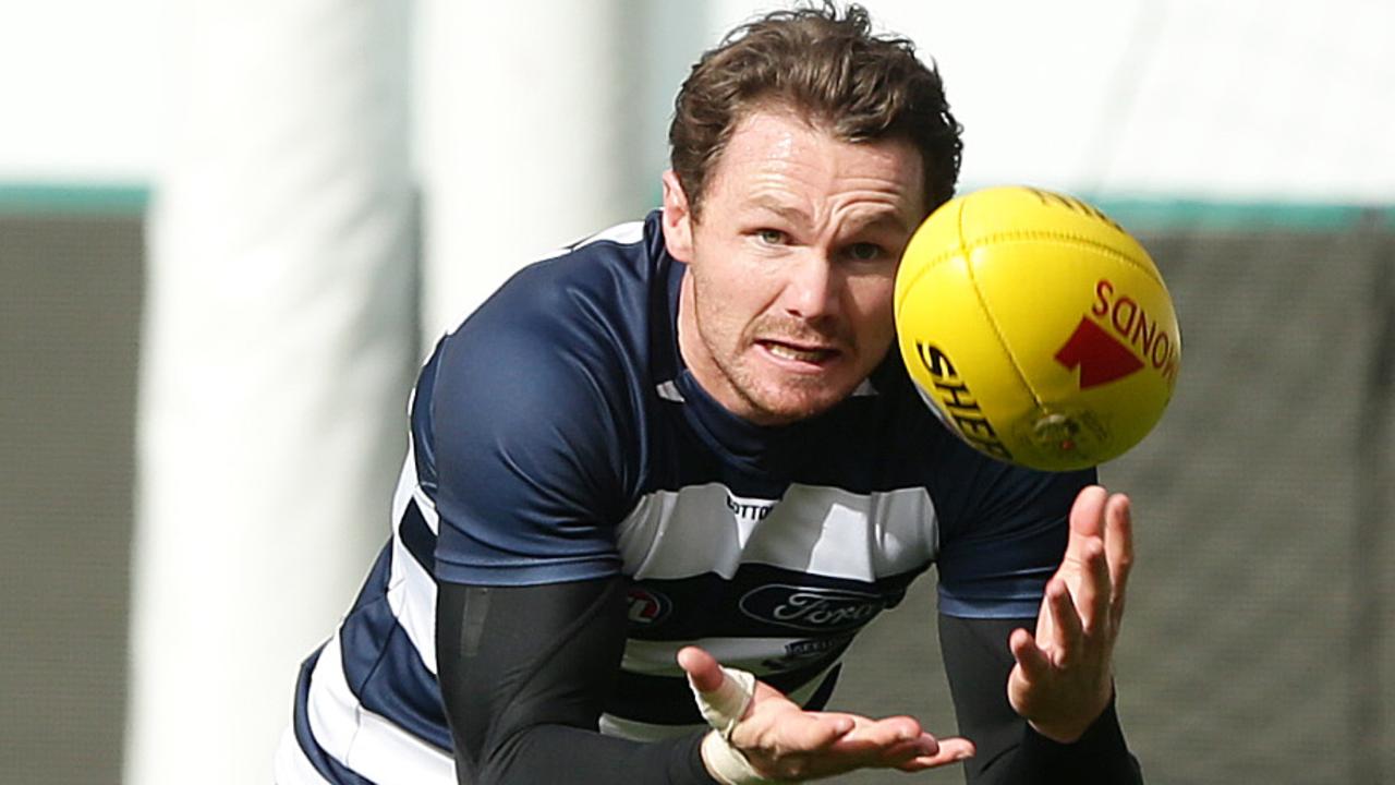 Patrick Dangerfield at Cats training. Picture: Alison Wynd