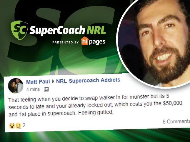 A serious NRL SuperCoach sob story.