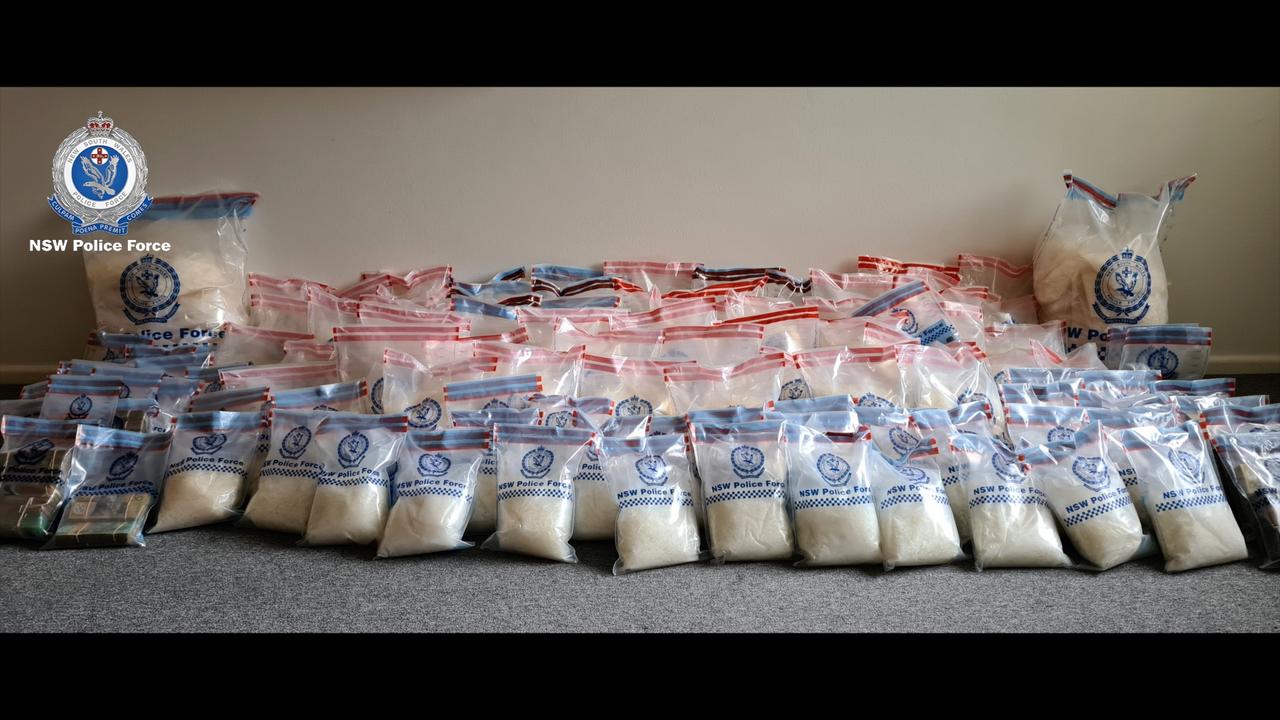 Police found 220 kilograms of ice, with an estimated potential street value of $44 million. Picture: NSW Police