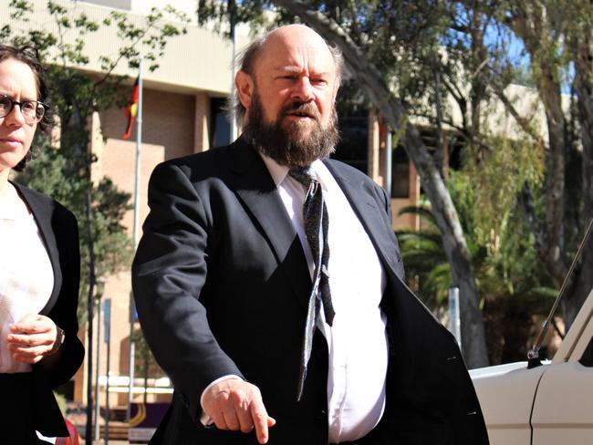 Ian Freckelton KC, arrives at the Alice Springs Local Court during week three of an inquest into the death of Kumanjayi Walker. Picture: Jason Walls