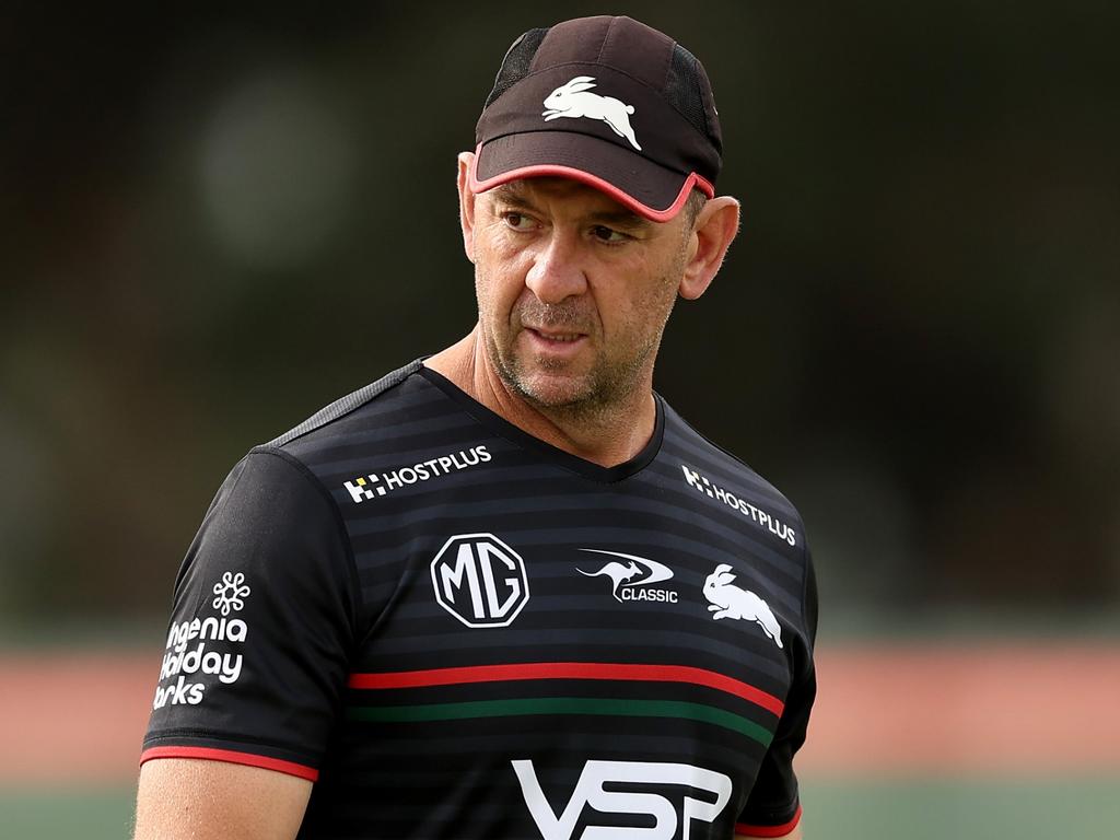 Embattled Rabbitohs head coach Jason Demetriou. Picture: Matt King/Getty Images