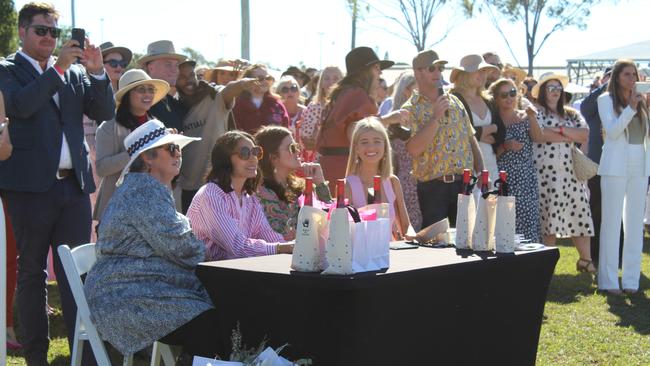 POP UP POLO BUNDABERG 2021: Judging underway for women's fashion on the field.