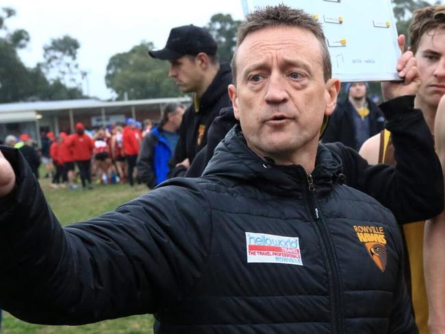 Rowville coach John Brown. Picture: Davis Harrigan