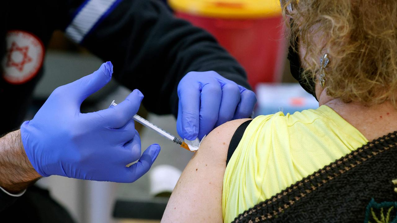 Israel has started administering fourth Covid vaccine shots to people over 60 and health workers amid a surge driven by the Omicron variant. Picture: Jack Guez/AFP