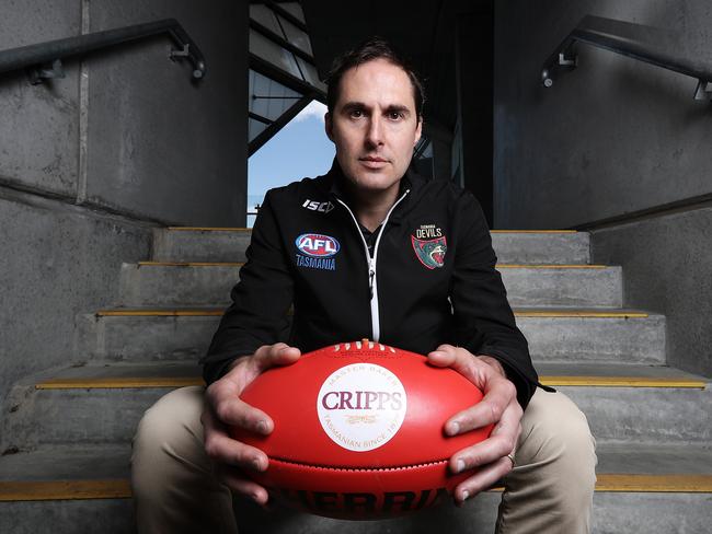 AFL Tasmania talent manager and Devils coach Cameron Joyce. Picture: LUKE BOWDEN